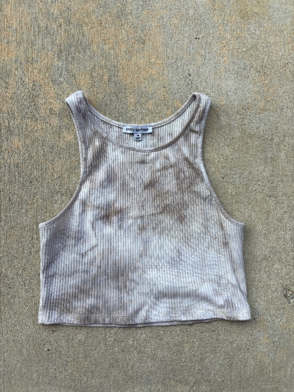Tye Dye Ribbed Racerback Tank Top